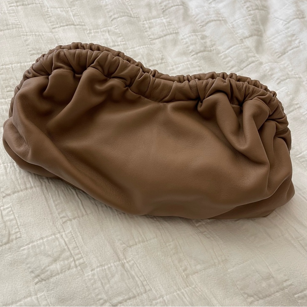 Mansur Gavriel “Cloud” Leather Clutch in “Biscotto” Beige - Brand New